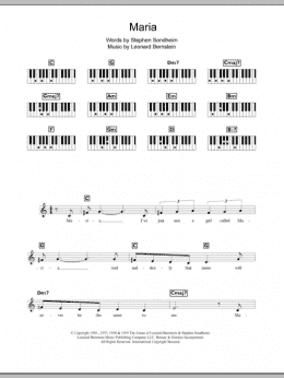 page one of Maria (from West Side Story) (Piano Chords/Lyrics)