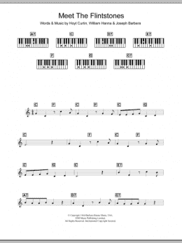 page one of (Meet) The Flintstones (Piano Chords/Lyrics)