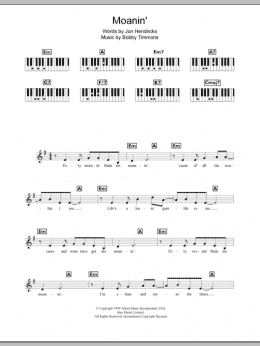 page one of Moanin' (Piano Chords/Lyrics)