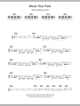 page one of Move Your Feet (Piano Chords/Lyrics)