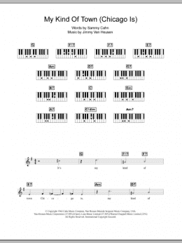 page one of My Kind Of Town (Chicago Is) (Piano Chords/Lyrics)