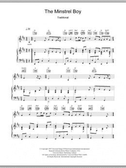 page one of The Minstrel Boy (Piano, Vocal & Guitar Chords)