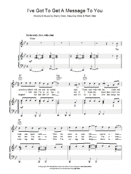 page one of I've Gotta Get A Message To You (Piano, Vocal & Guitar Chords)