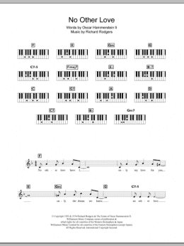 page one of No Other Love (Piano Chords/Lyrics)