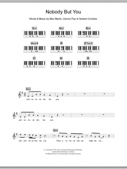 page one of Nobody But You (Piano Chords/Lyrics)