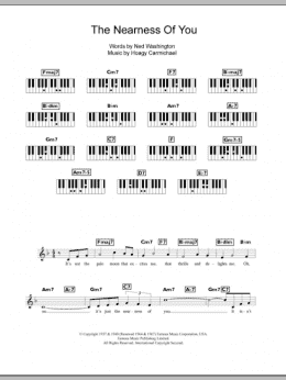 page one of The Nearness Of You (Piano Chords/Lyrics)