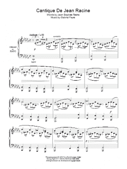 page one of Cantique De Jean Racine (SATB Choir)