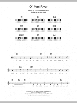 page one of Ol' Man River (Piano Chords/Lyrics)