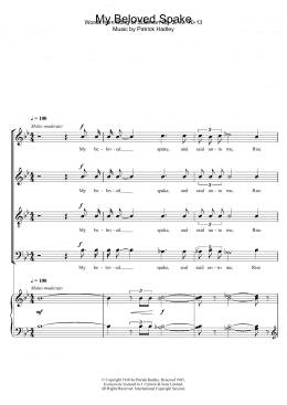 page one of My Beloved Spake (SATB Choir)