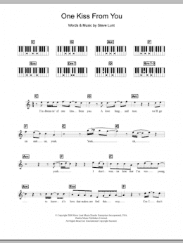 page one of One Kiss From You (Piano Chords/Lyrics)