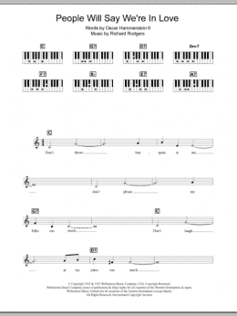 page one of People Will Say We're In Love (from Oklahoma!) (Piano Chords/Lyrics)
