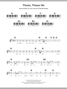 page one of Please Please Me (Piano Chords/Lyrics)
