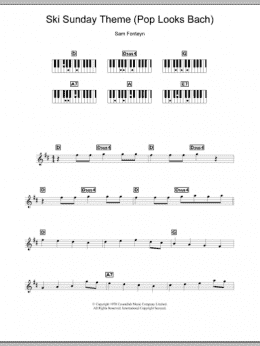page one of Ski Sunday Theme (Pop Looks Bach) (Piano Chords/Lyrics)