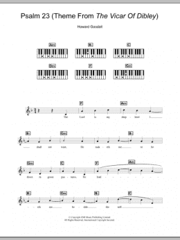 page one of Psalm 23 (Theme From The Vicar Of Dibley) (Piano Chords/Lyrics)