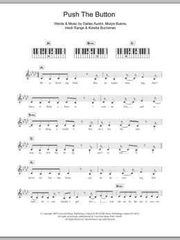 page one of Push The Button (Piano Chords/Lyrics)
