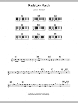 page one of Radetzky March Op. 228 (Piano Chords/Lyrics)