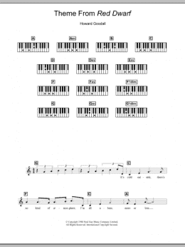 page one of Red Dwarf (Piano Chords/Lyrics)