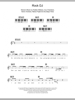 page one of Rock DJ (Piano Chords/Lyrics)