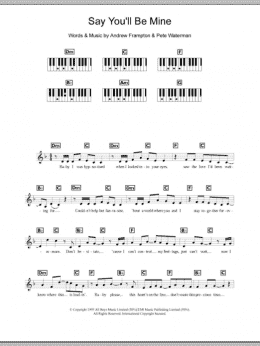 page one of Say You'll Be Mine (Piano Chords/Lyrics)