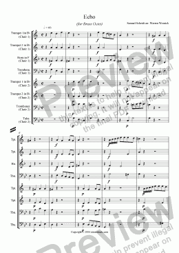 page one of Echo (for Brass Octet)