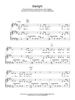 page one of Starlight (Piano & Vocal)