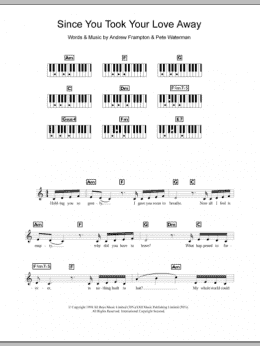 page one of Since You Took Your Love Away (Piano Chords/Lyrics)