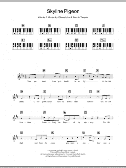 page one of Skyline Pigeon (Piano Chords/Lyrics)