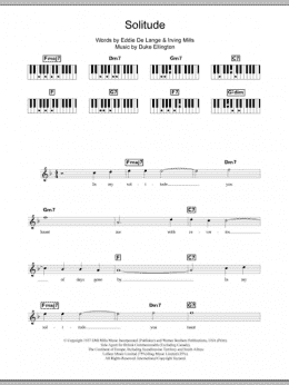 page one of Solitude (Piano Chords/Lyrics)