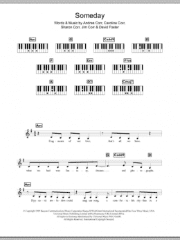 page one of Someday (Piano Chords/Lyrics)