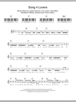 page one of Song 4 Lovers (Piano Chords/Lyrics)