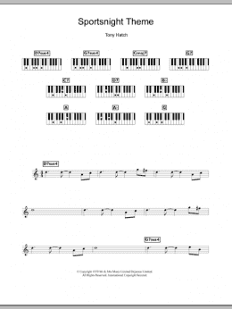 page one of Sportsnight Theme (Piano Chords/Lyrics)