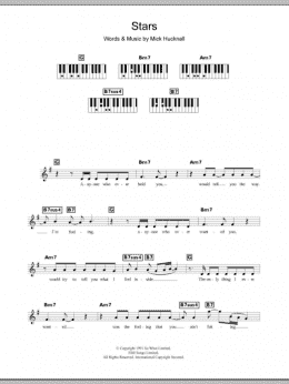 page one of Stars (Piano Chords/Lyrics)