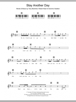 page one of Stay Another Day (Piano Chords/Lyrics)