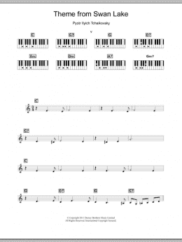page one of Swan Lake, Op. 20 (Theme) (Piano Chords/Lyrics)