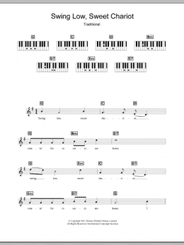 page one of Swing Low, Sweet Chariot (Piano Chords/Lyrics)