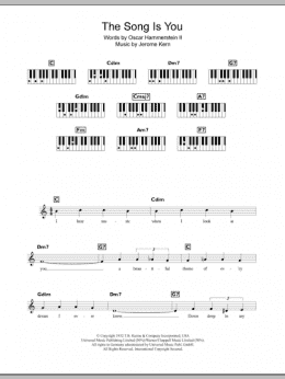 page one of The Song Is You (Piano Chords/Lyrics)