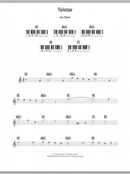 page one of Telstar (Piano Chords/Lyrics)