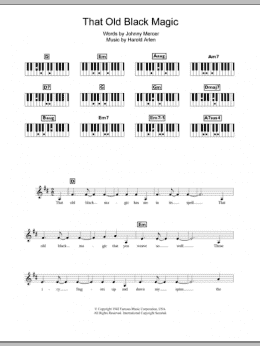 page one of That Old Black Magic (Piano Chords/Lyrics)