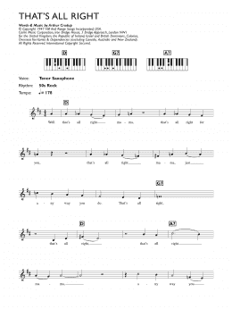 page one of That's All Right (Piano Chords/Lyrics)