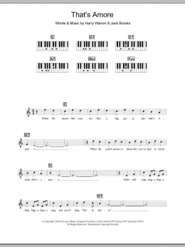 page one of That's Amore (That's Love) (Piano Chords/Lyrics)