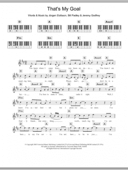 page one of That's My Goal (Piano Chords/Lyrics)