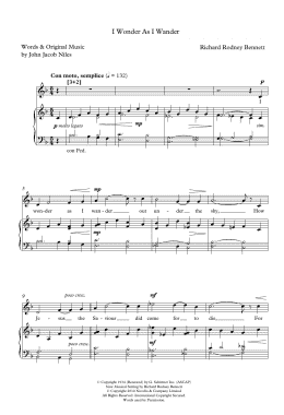 page one of I Wonder As I Wander (Piano, Vocal & Guitar Chords)
