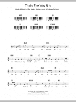 page one of That's The Way It Is (Piano Chords/Lyrics)