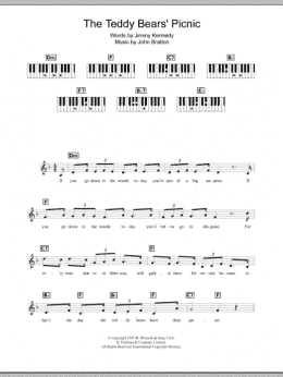 page one of The Teddy Bears Picnic (Piano Chords/Lyrics)
