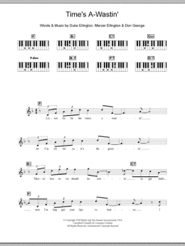 page one of Time's A-Wastin' (Piano Chords/Lyrics)