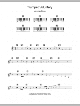 page one of Trumpet Voluntary (Piano Chords/Lyrics)