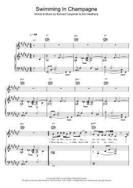 page one of Swimming In Champagne (Piano, Vocal & Guitar Chords)