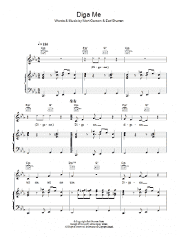 page one of Diga Me (Piano, Vocal & Guitar Chords)