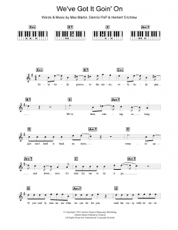 page one of We've Got It Goin' On (Piano Chords/Lyrics)