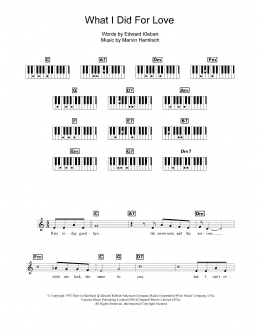 page one of What I Did For Love (from A Chorus Line) (Piano Chords/Lyrics)